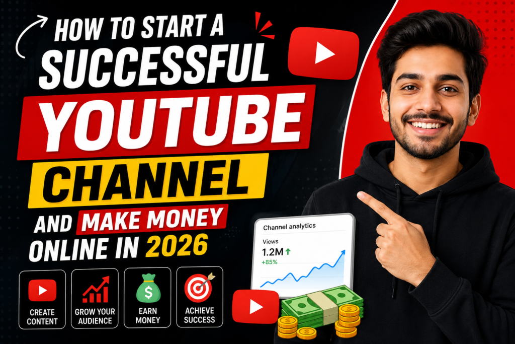 Successful YouTube channel guide for beginners and online earning in 2026