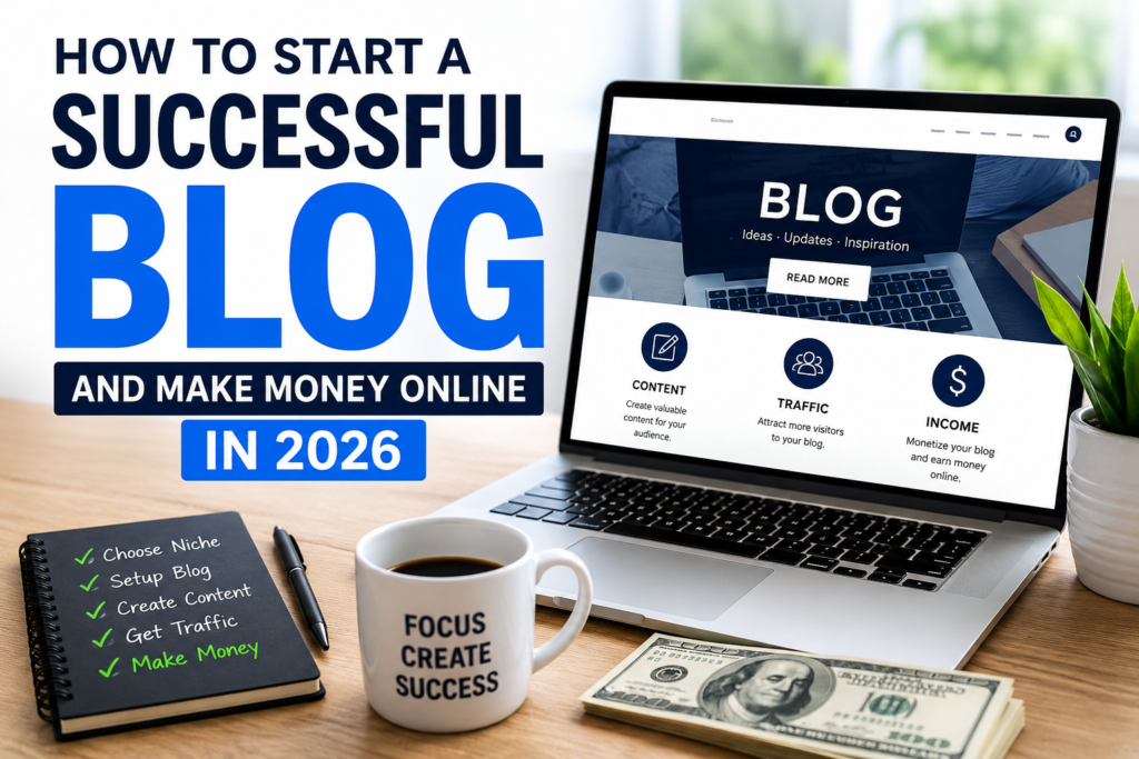 Successful blogging guide for beginners to make money online in 2026