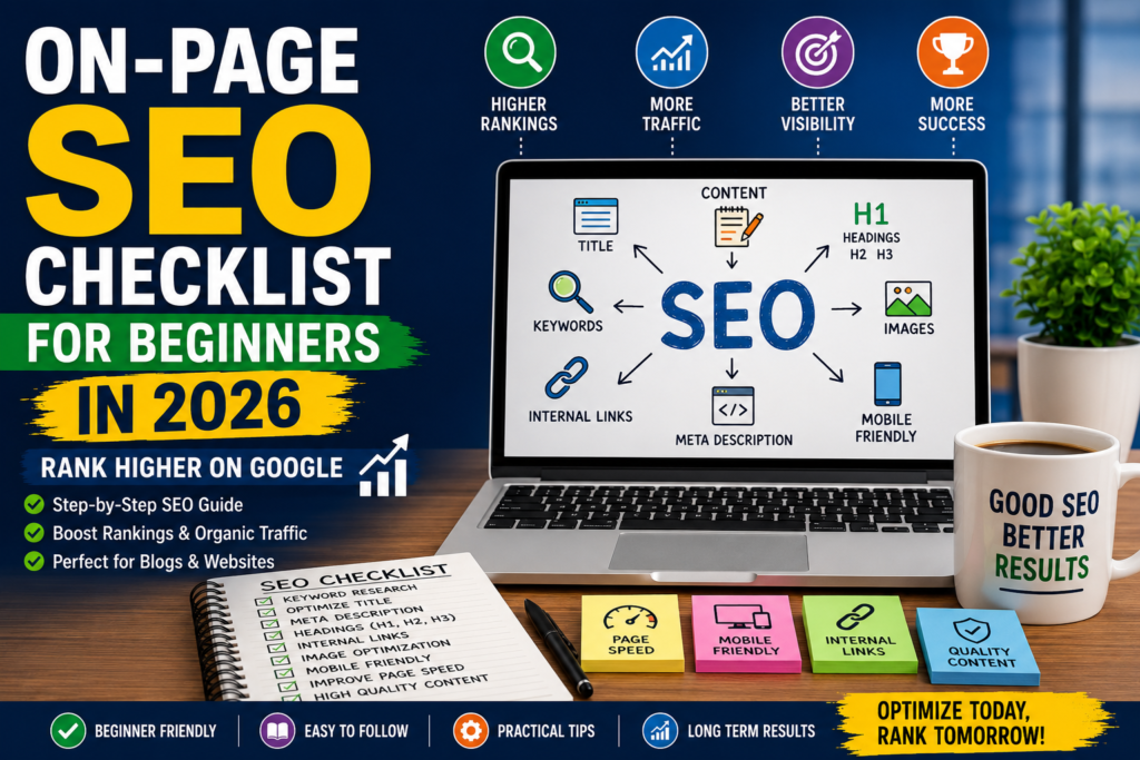 On-Page SEO Checklist for Beginners in 2026 rank higher on Google