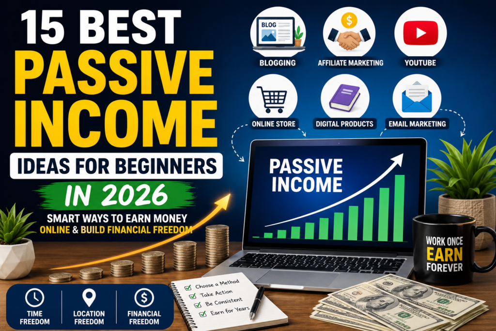 Best passive income ideas for beginners to earn money online in 2026