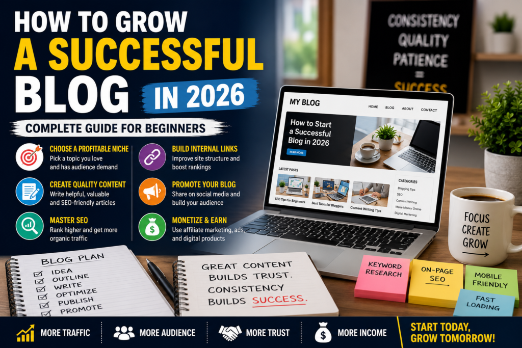 How to grow a successful blog in 2026 complete blogging guide