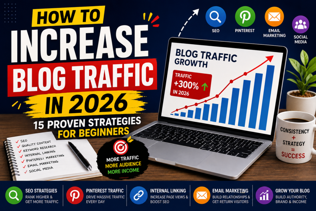 How to Increase Blog Traffic in 2026 – 15 Proven Strategies for Beginners