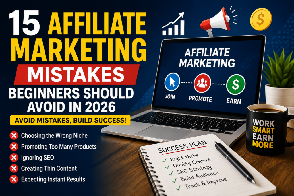 Affiliate marketing mistakes beginners should avoid in 2026 guide
