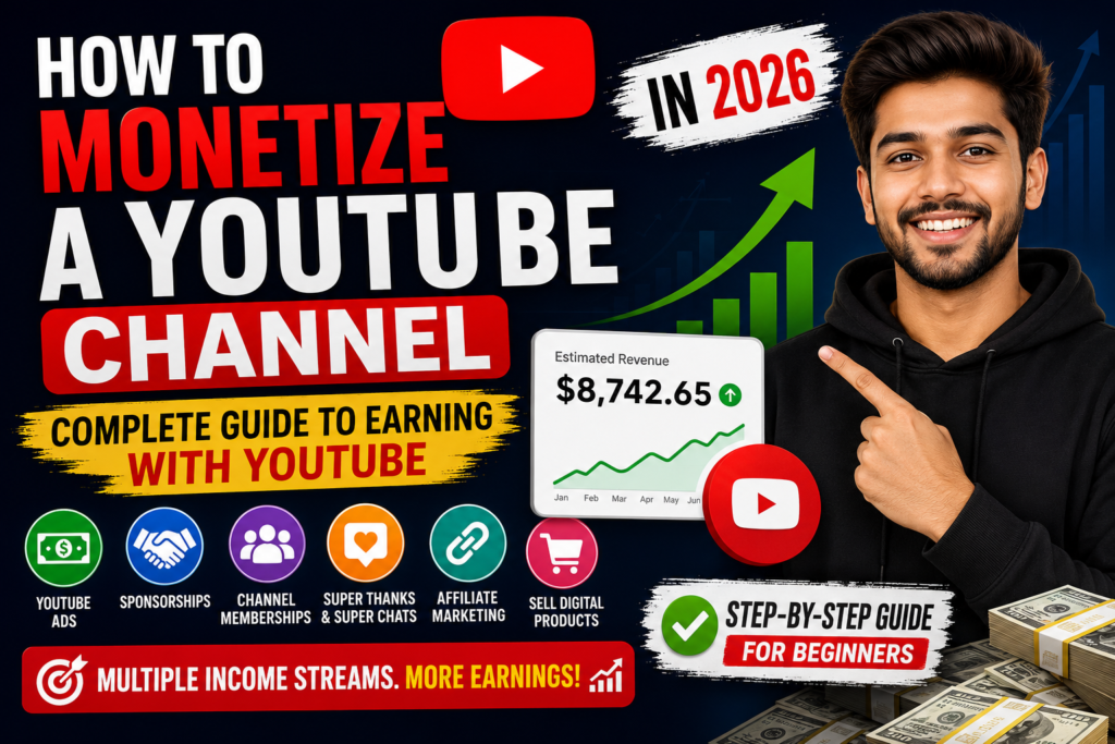 How to Monetize a YouTube Channel in 2026 – Complete Beginner's Guide