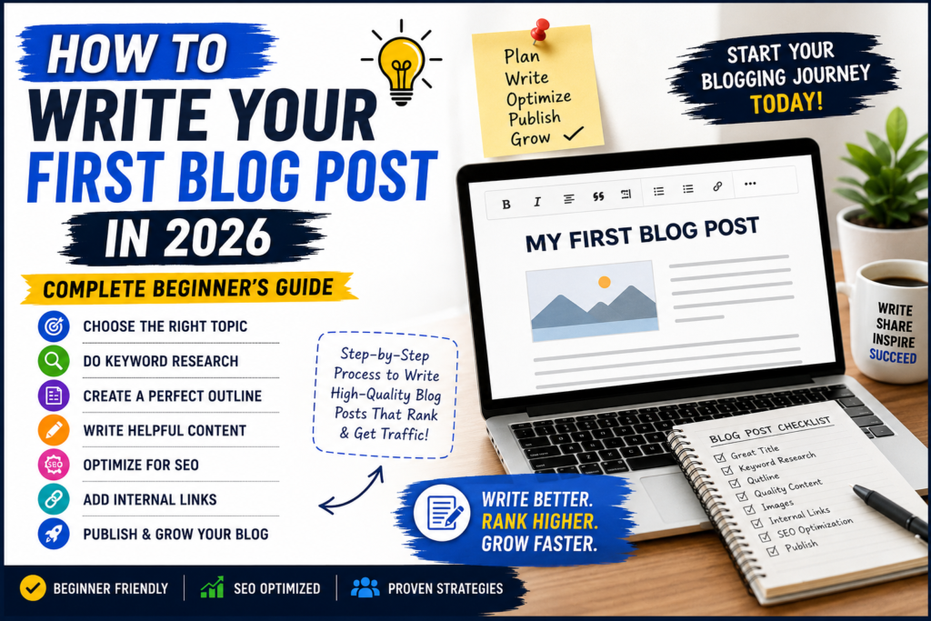 How to Write Your First Blog Post in 2026 – Complete Beginner's Guide