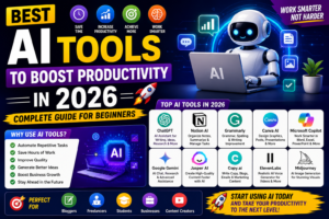 Best AI tools to improve productivity for bloggers, freelancers, students, and businesses in 2026.