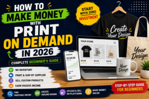 Print on Demand for Beginners in 2026 – Complete Guide to Making Money Online